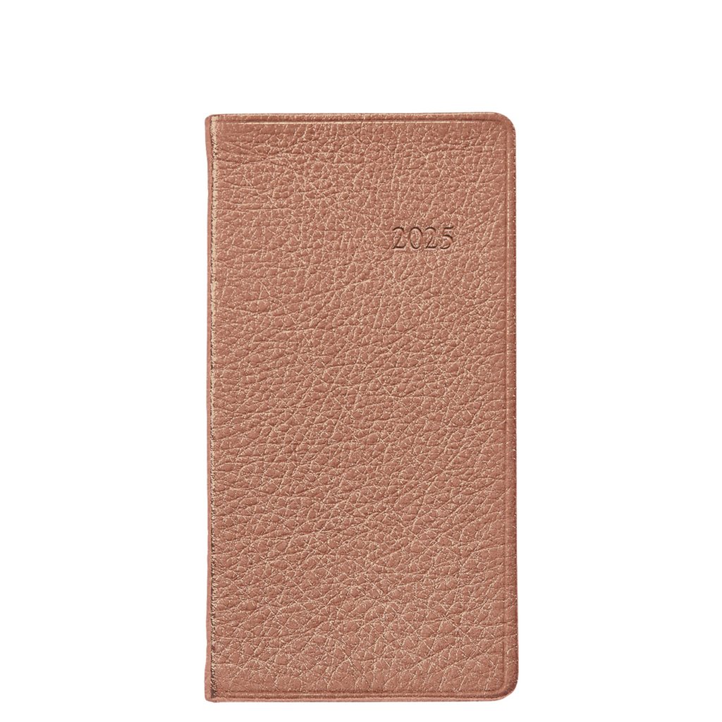 Personalize Goatskin Leather 2025 6" Pocket Datebook - the well appointed house