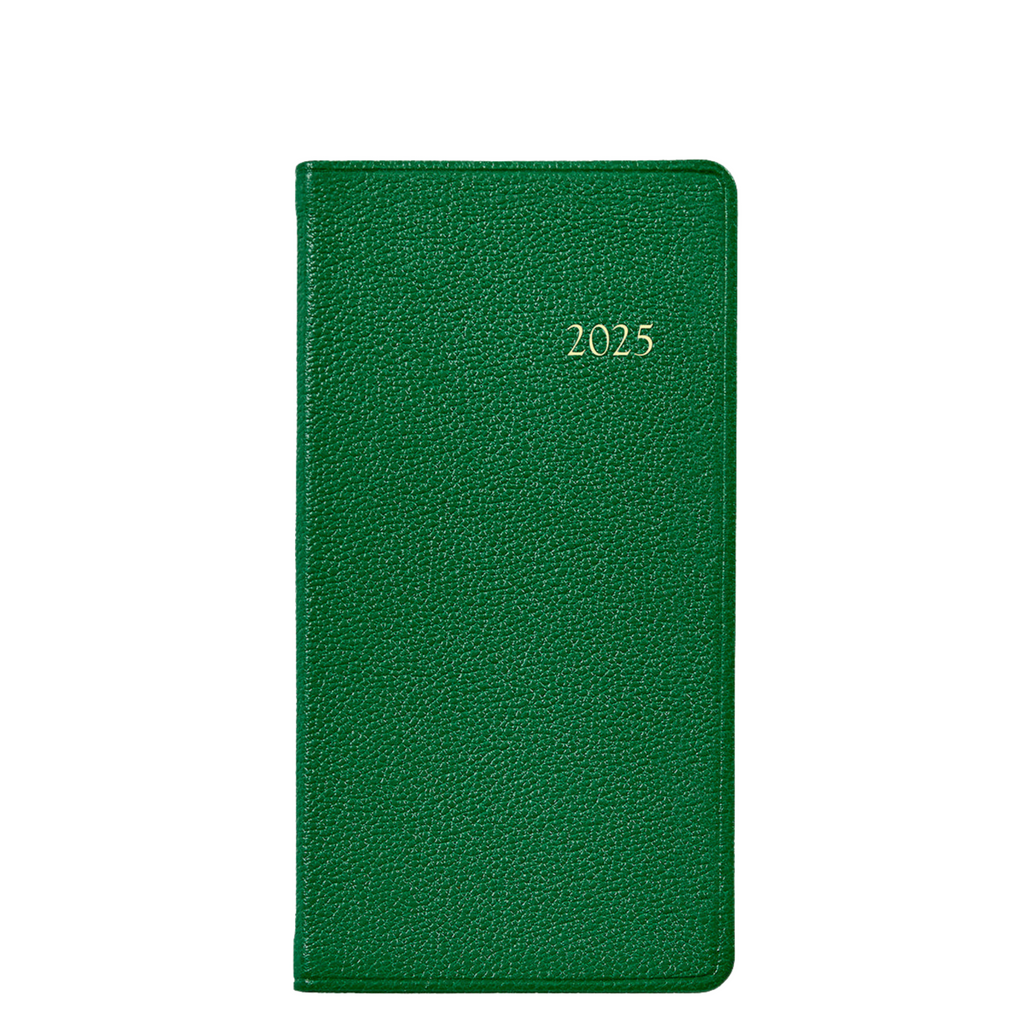 Personalize Goatskin Leather 2025 6" Pocket Datebook - the well appointed house