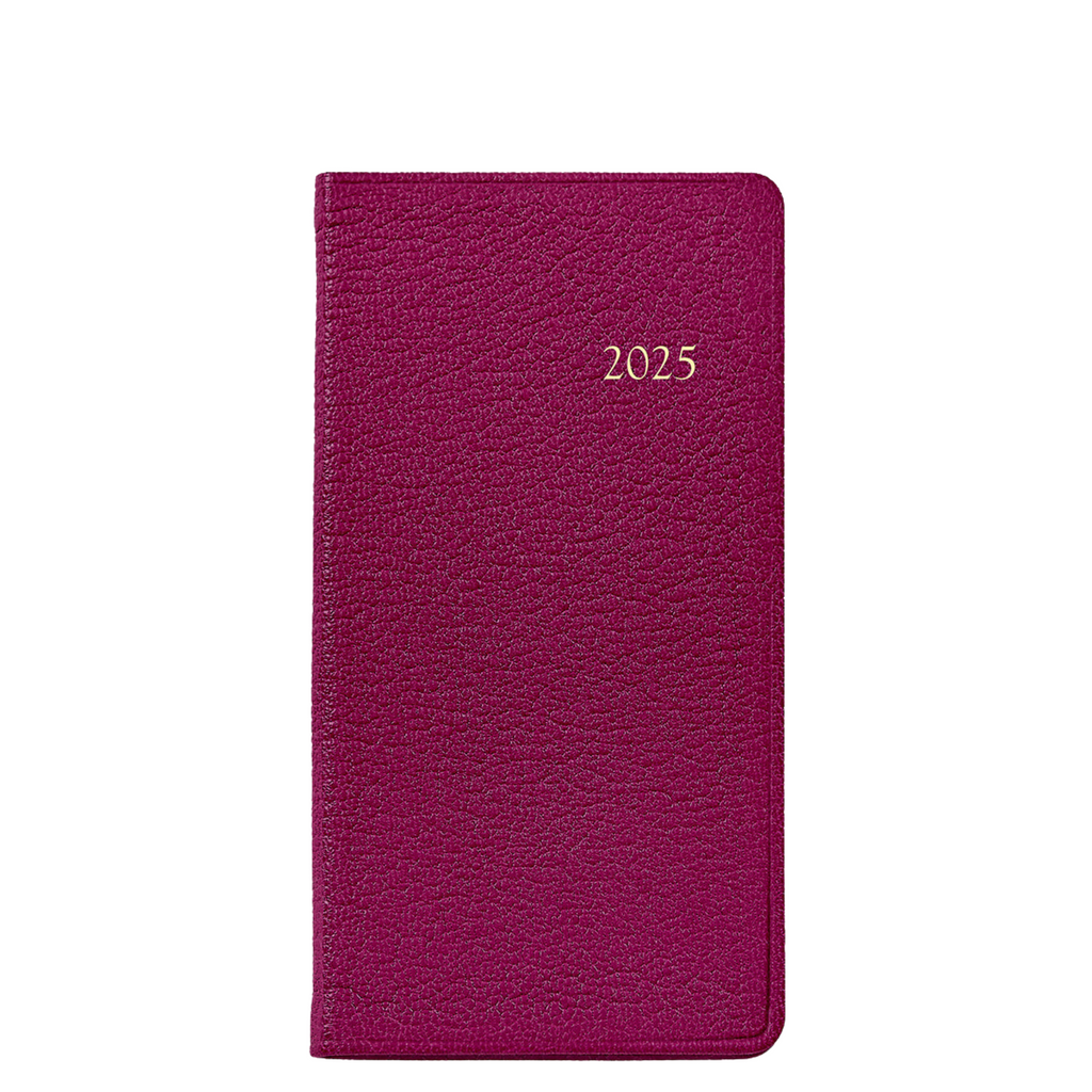 Personalize Goatskin Leather 2025 6" Pocket Datebook - the well appointed house