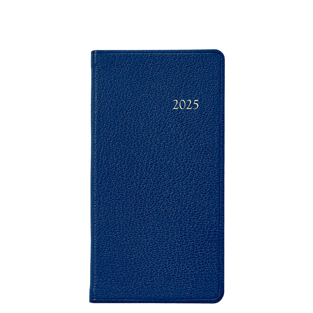 Personalize Goatskin Leather 2025 6" Pocket Datebook - the well appointed house