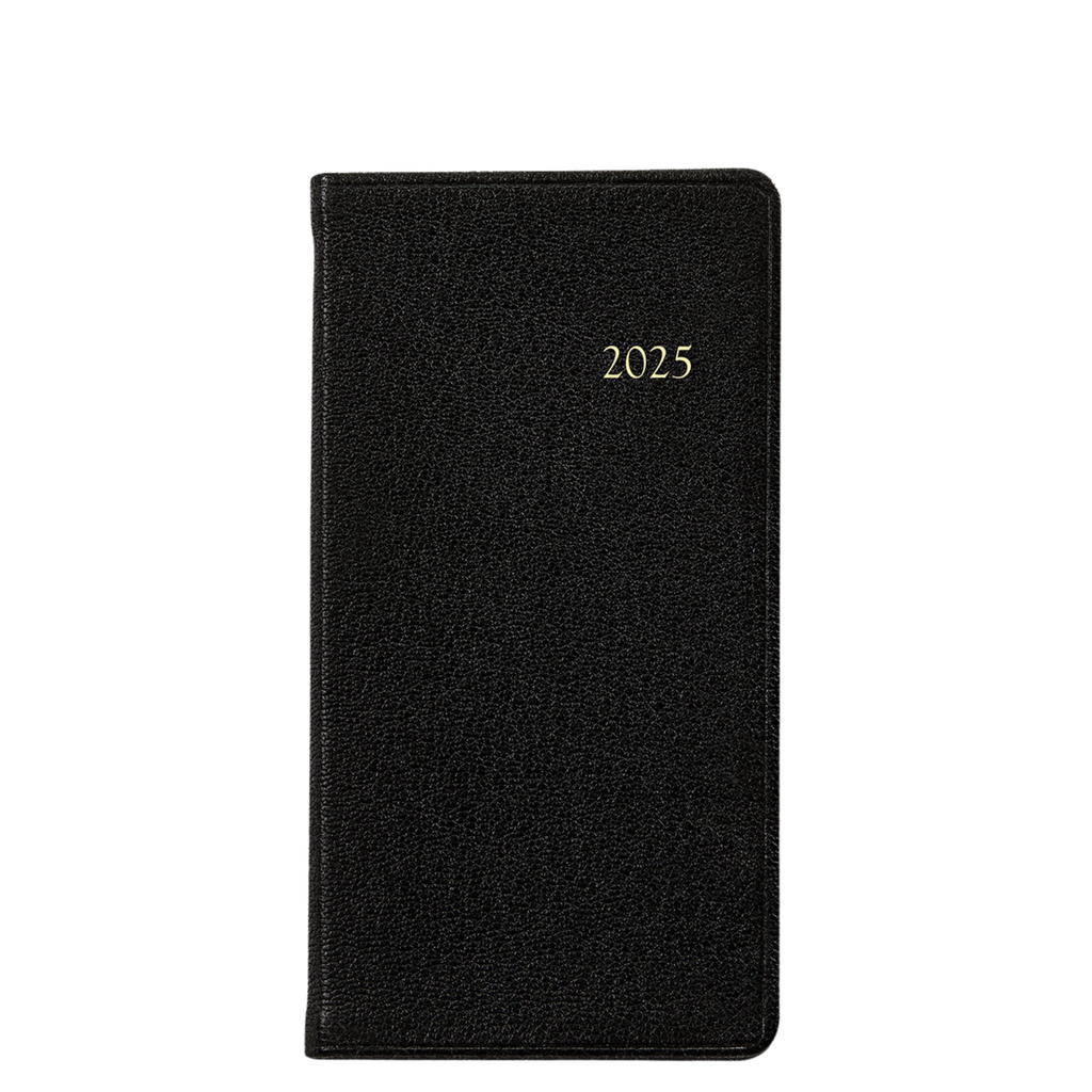 Personalize Goatskin Leather 2025 6" Pocket Datebook - the well appointed house