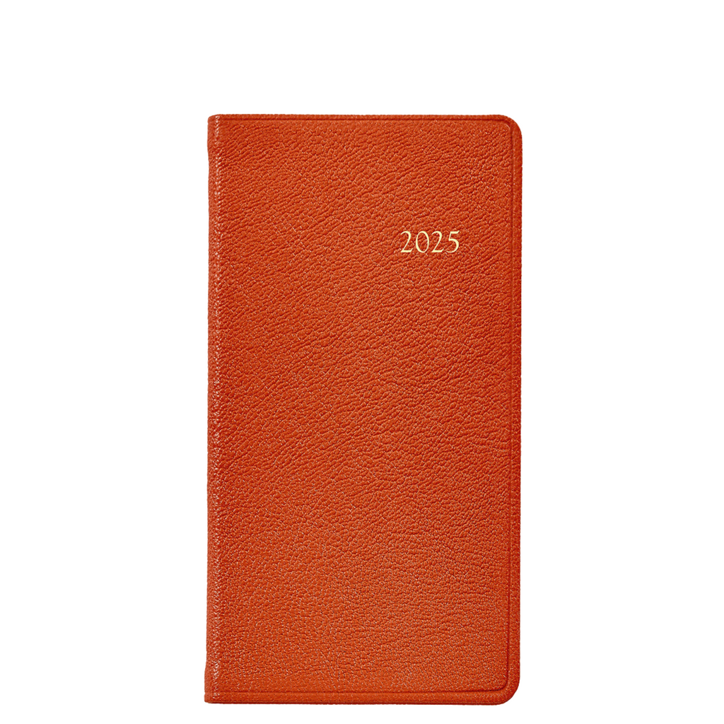 Personalize Goatskin Leather 2025 6" Pocket Datebook - the well appointed house