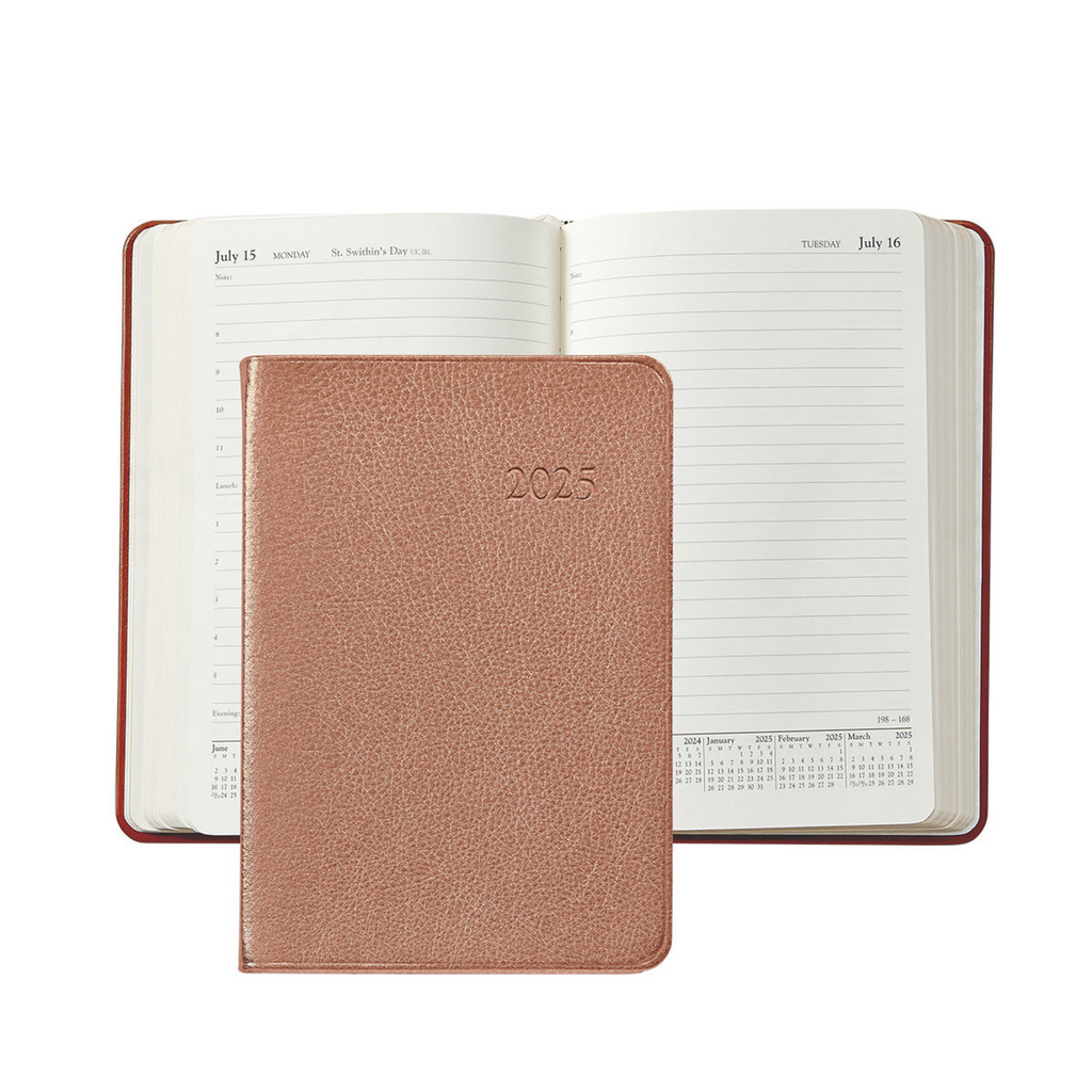 Personalize Goatskin Leather 2025 Daily Journal - THE WELL APPOINTED HOUSE