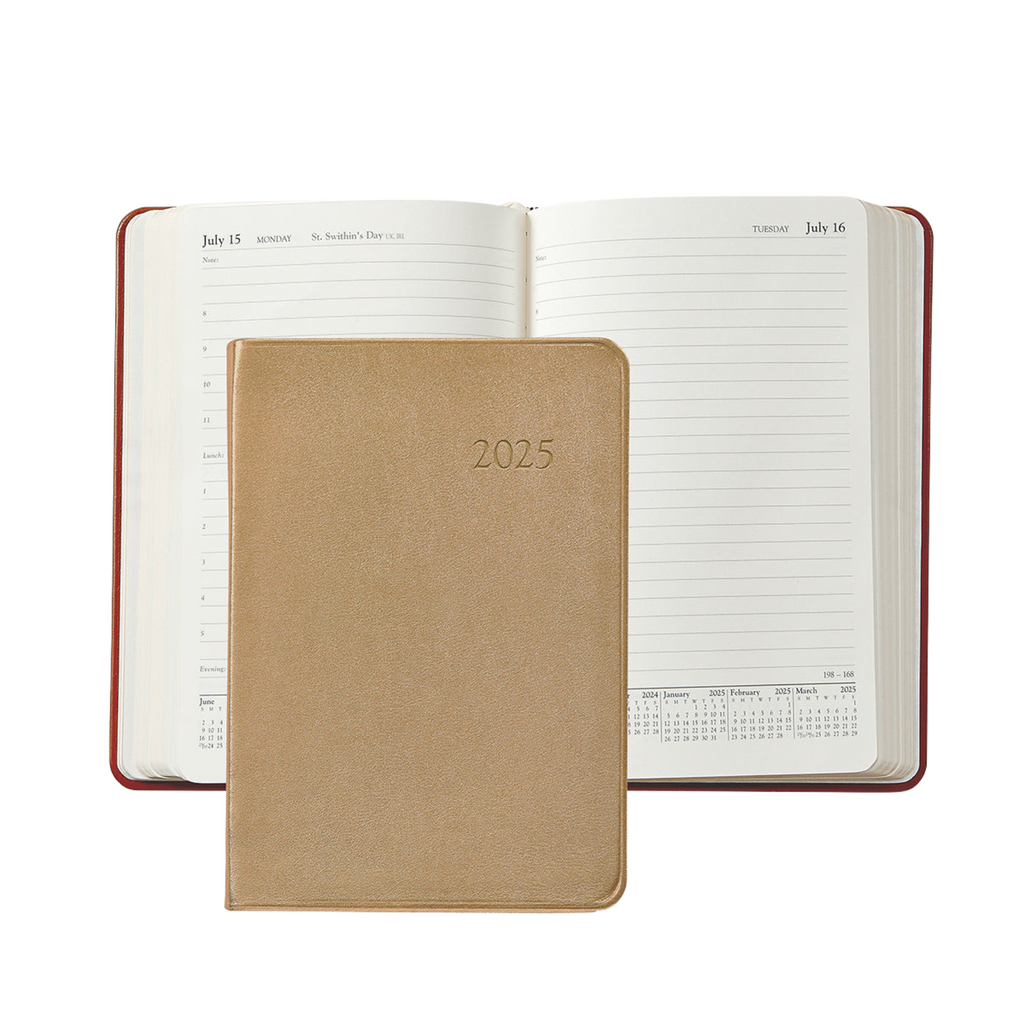 Personalize Goatskin Leather 2025 Daily Journal - THE WELL APPOINTED HOUSE