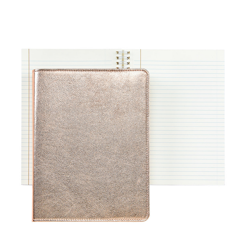 Personalize Goatskin Leather 9" Refillable Notebook - The Well Appointed House