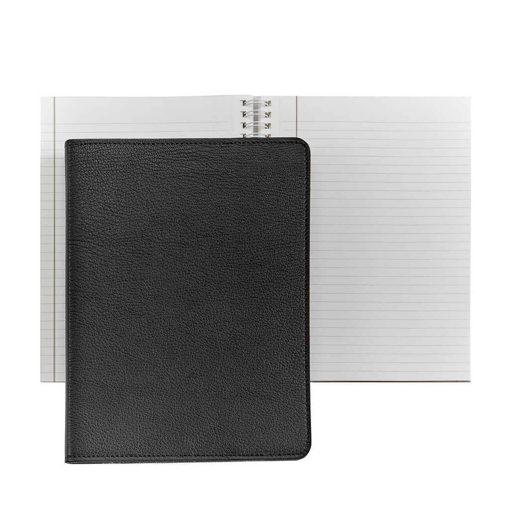 Personalize Goatskin Leather 9" Refillable Notebook - The Well Appointed House