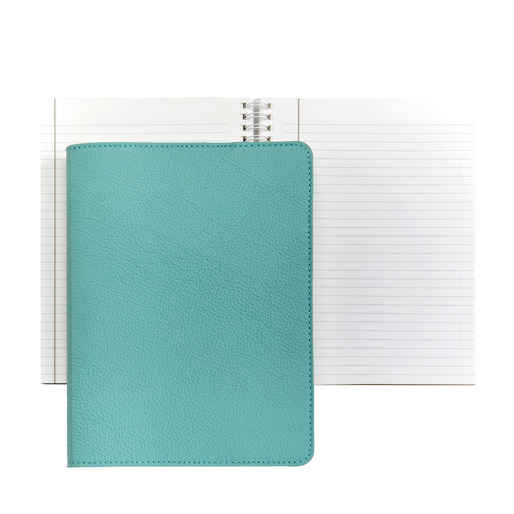 Personalize Goatskin Leather 9" Refillable Notebook - The Well Appointed House