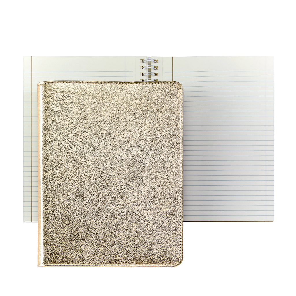 Personalize Goatskin Leather 9" Refillable Notebook - The Well Appointed House