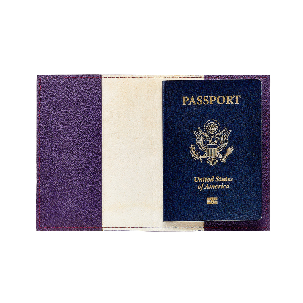 Personalize Goatskin Leather Passport Holder - The Well Appointed House