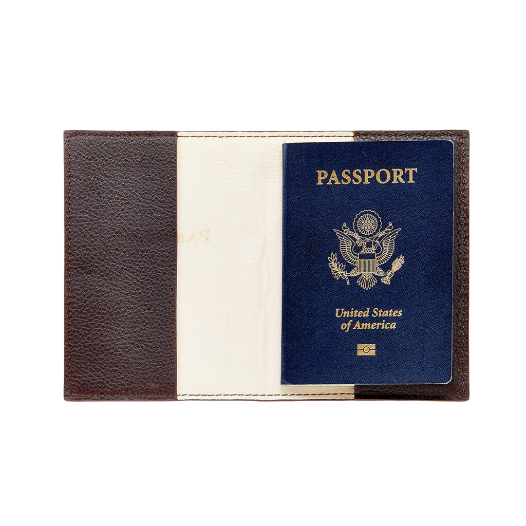 Personalize Goatskin Leather Passport Holder - The Well Appointed House