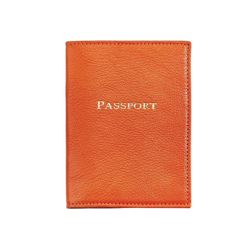 Personalize Goatskin Leather Passport Holder - The Well Appointed House