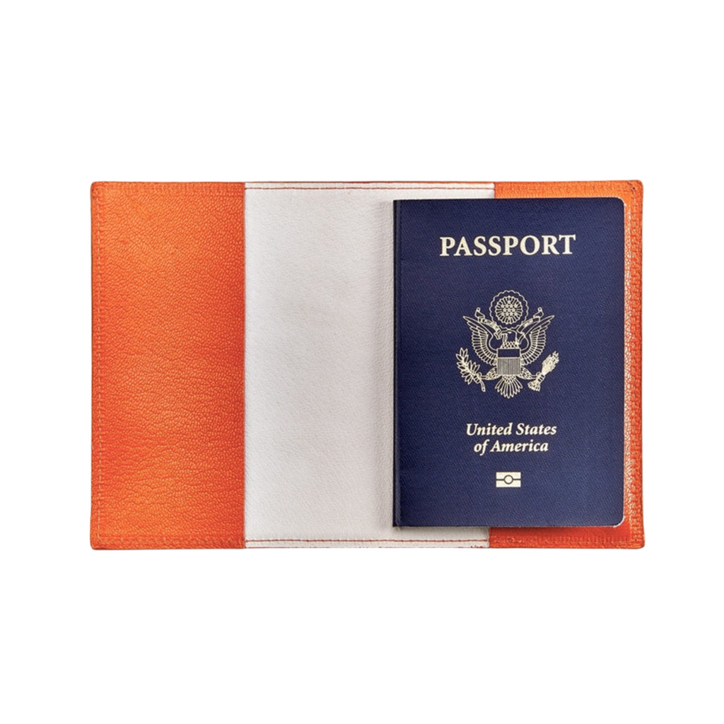 Personalize Goatskin Leather Passport Holder - The Well Appointed House