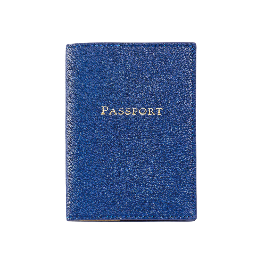 Personalize Goatskin Leather Passport Holder - The Well Appointed House