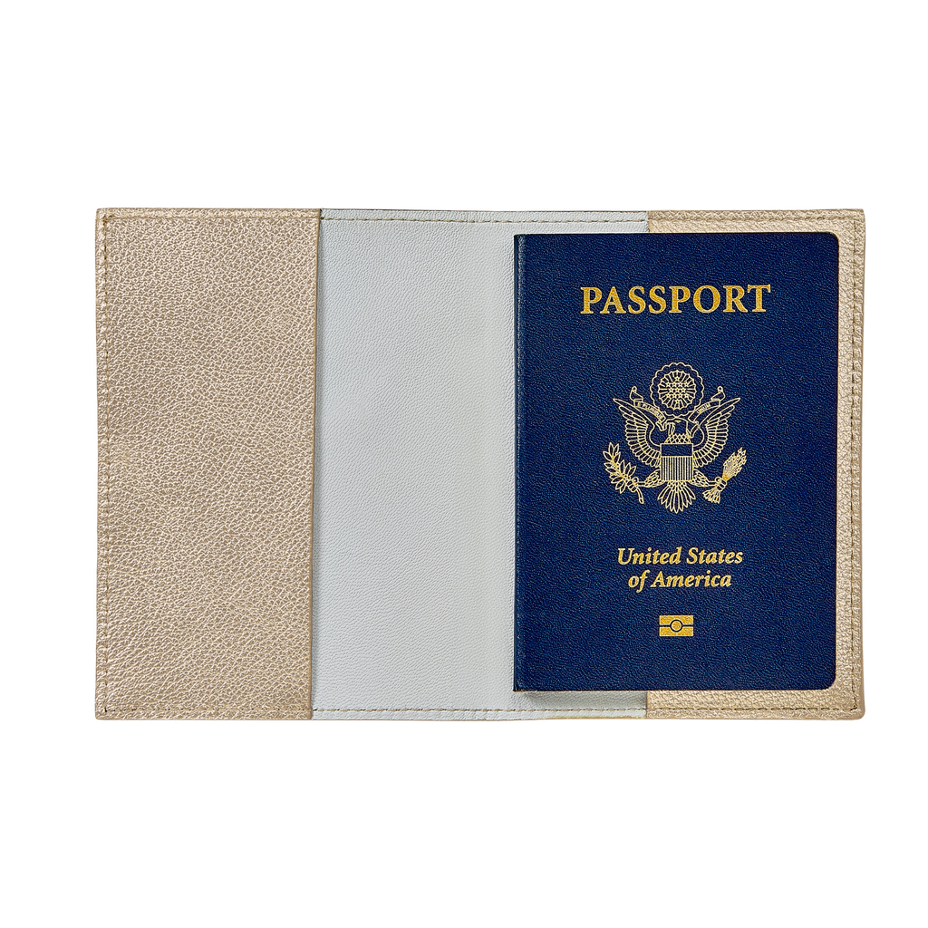 Personalize Goatskin Leather Passport Holder - The Well Appointed House