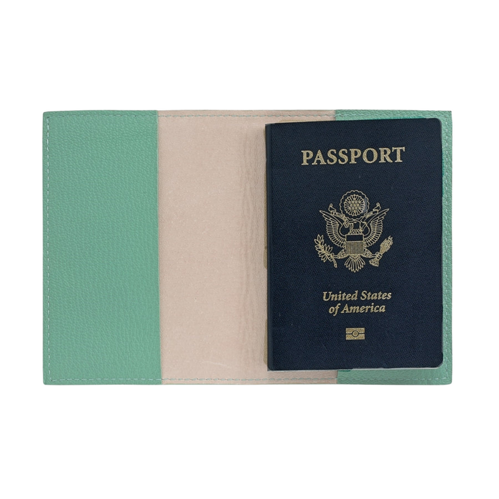 Personalize Goatskin Leather Passport Holder - The Well Appointed House