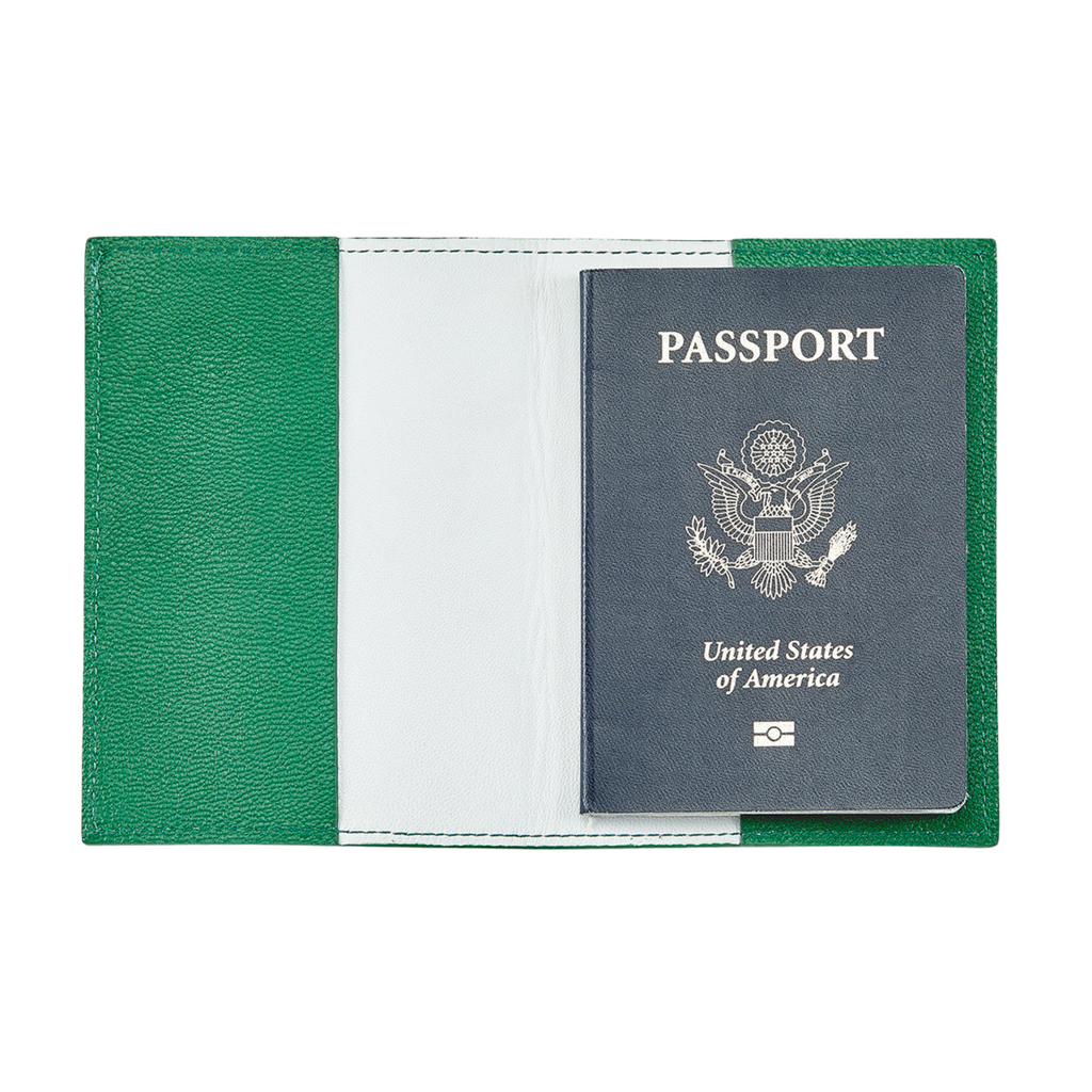 Personalize Goatskin Leather Passport Holder - The Well Appointed House