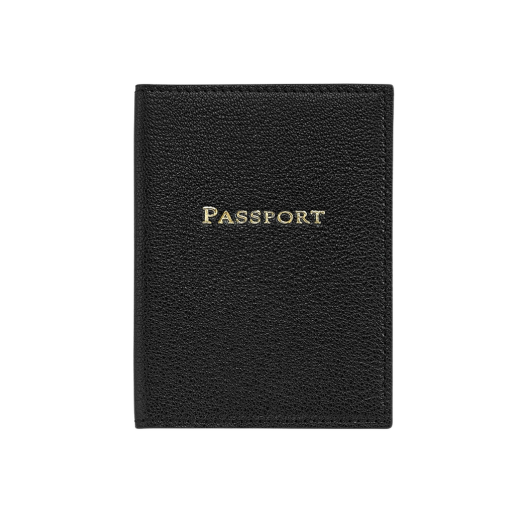 Personalize Goatskin Leather Passport Holder - The Well Appointed House