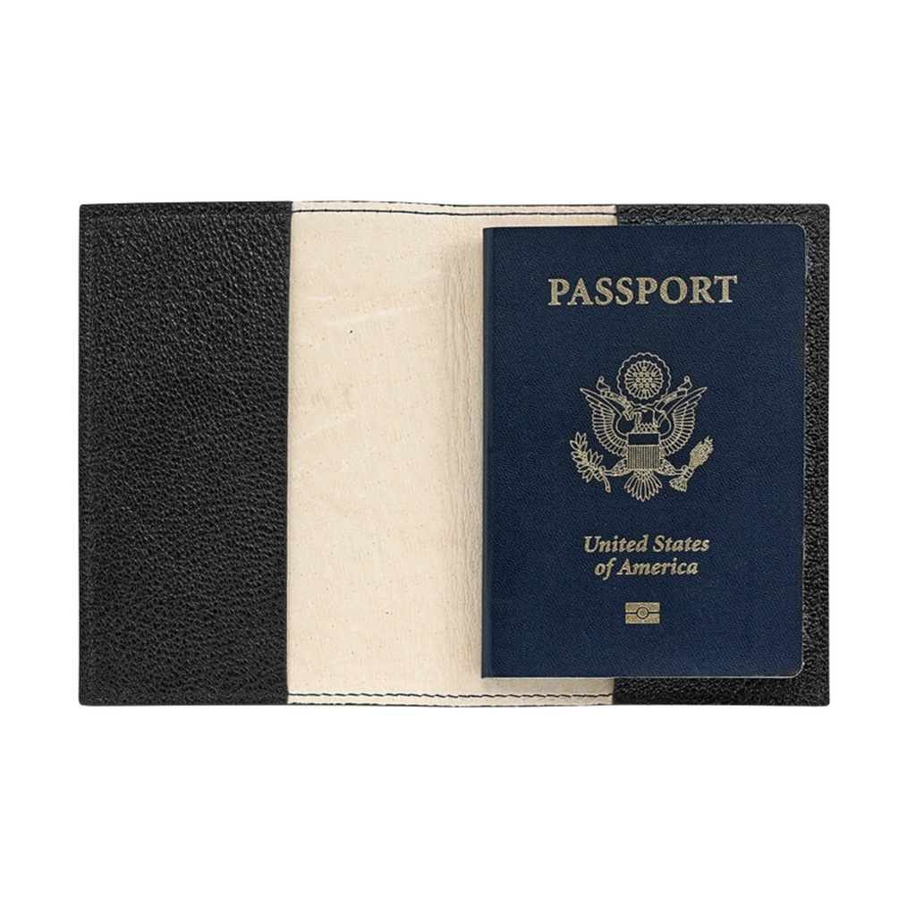 Personalize Goatskin Leather Passport Holder - The Well Appointed House