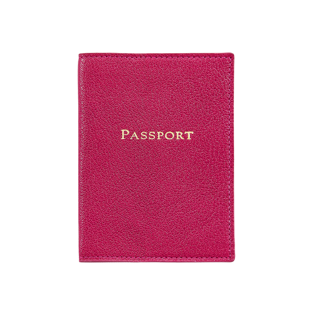 Personalize Goatskin Leather Passport Holder - The Well Appointed House