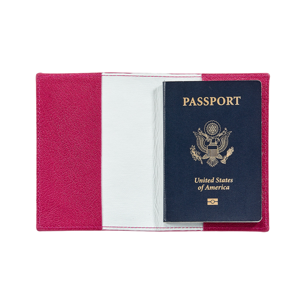 Personalize Goatskin Leather Passport Holder - The Well Appointed House