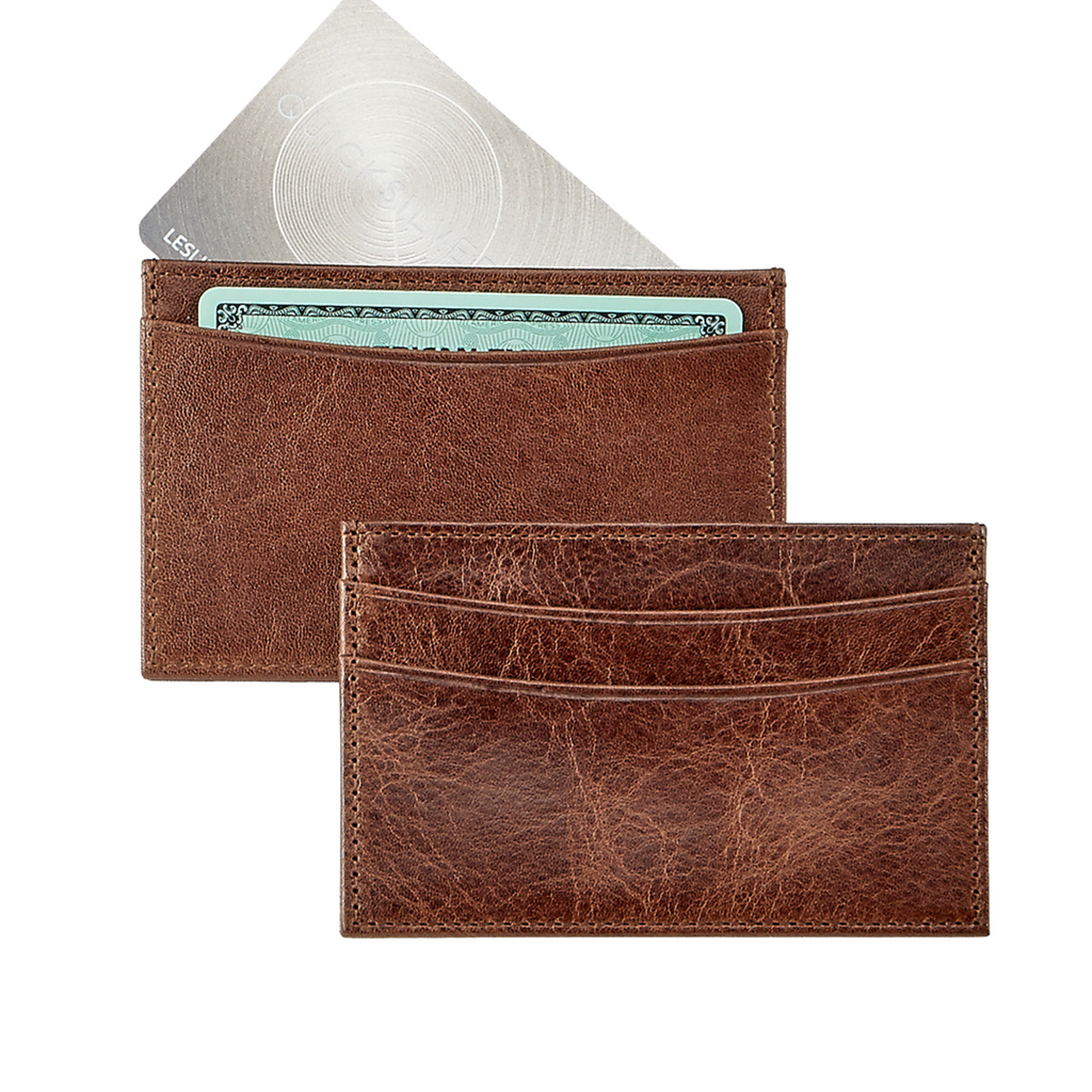 Personalize Leather Slim Design Card Case - The Well Appointed House