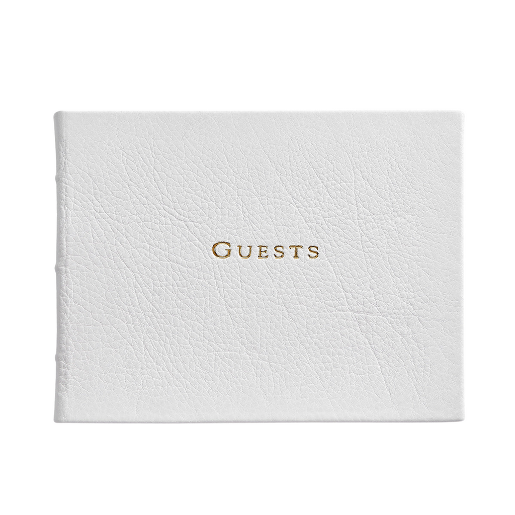 Personalize Pebble Grain Leather Guest Book - the well appointed house