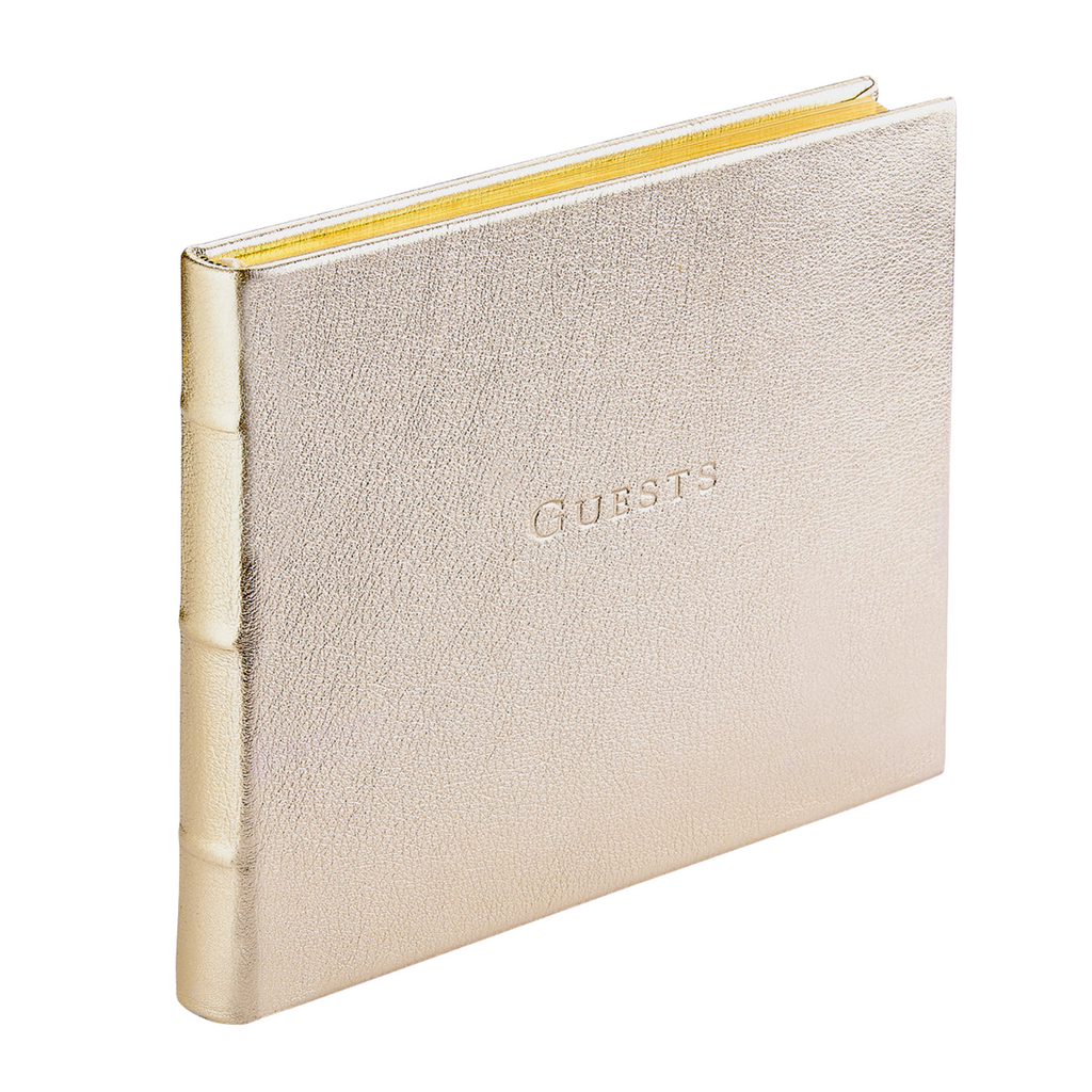 Personalize Pebble Grain Leather Guest Book - the well appointed house