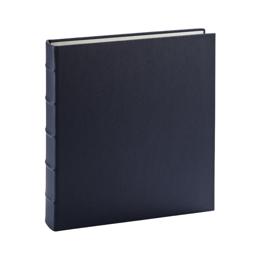 Personalize Pebble Grain Leather Large 3-Ring Clear Pocket Album - The Well Appointed House