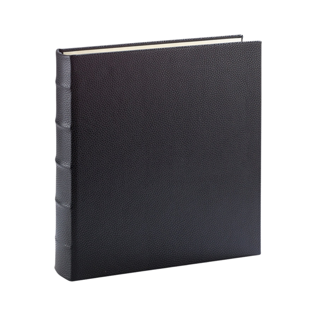 Personalize Pebble Grain Leather Large 3-Ring Clear Pocket Album - The Well Appointed House