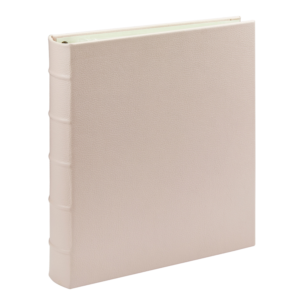 Personalize Pebble Grain Leather Large 3-Ring Clear Pocket Album - The Well Appointed House