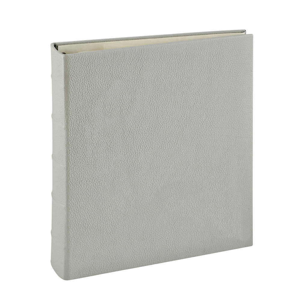 Personalize Pebble Grain Leather Large 3-Ring Clear Pocket Album - The Well Appointed House