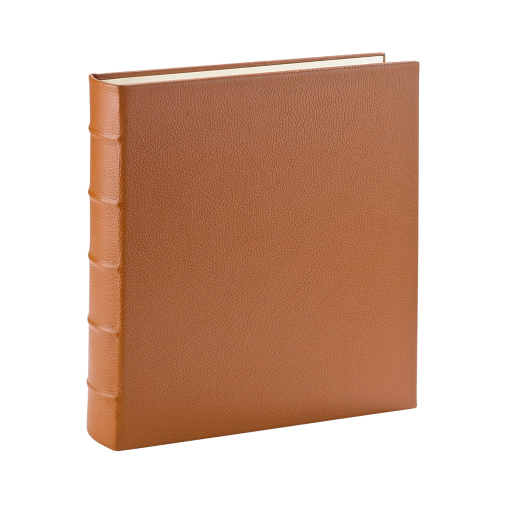 Personalize Pebble Grain Leather Large 3-Ring Clear Pocket Album - The Well Appointed House