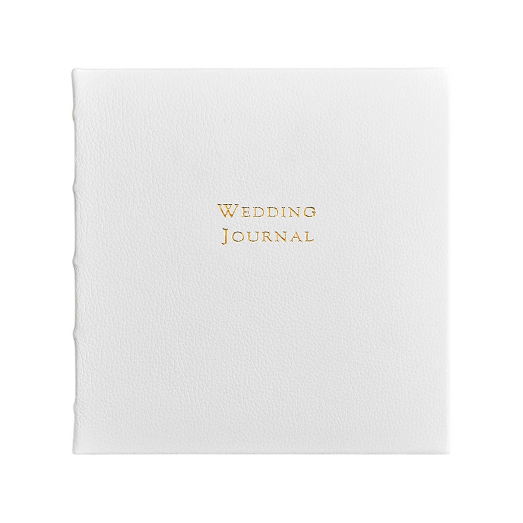 Personalize Pebble Grain Leather Wedding Journal - The Well Appointed House