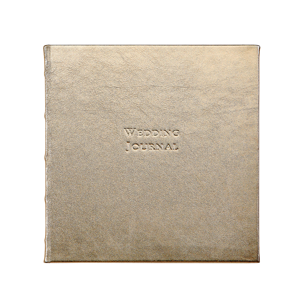 Personalize Pebble Grain Leather Wedding Journal - The Well Appointed House