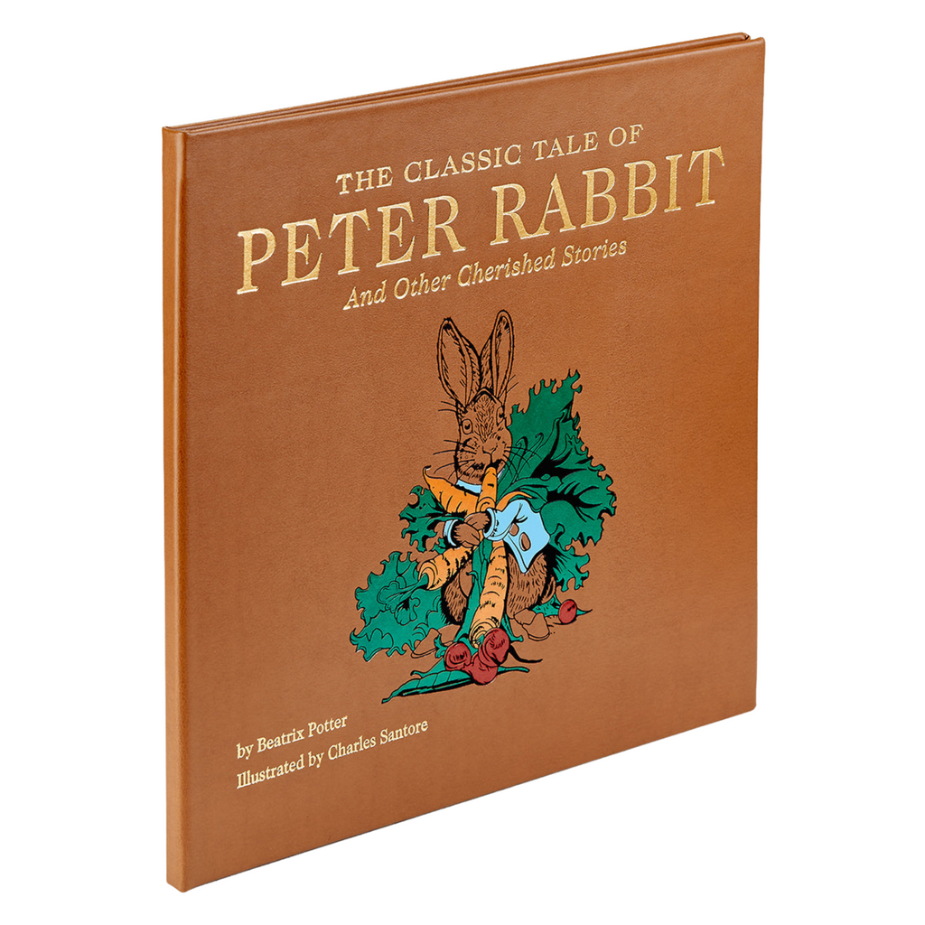 Personalize The Classic Tale of Peter Rabbit Tan Bonded Leather Book - The Well Appointed House