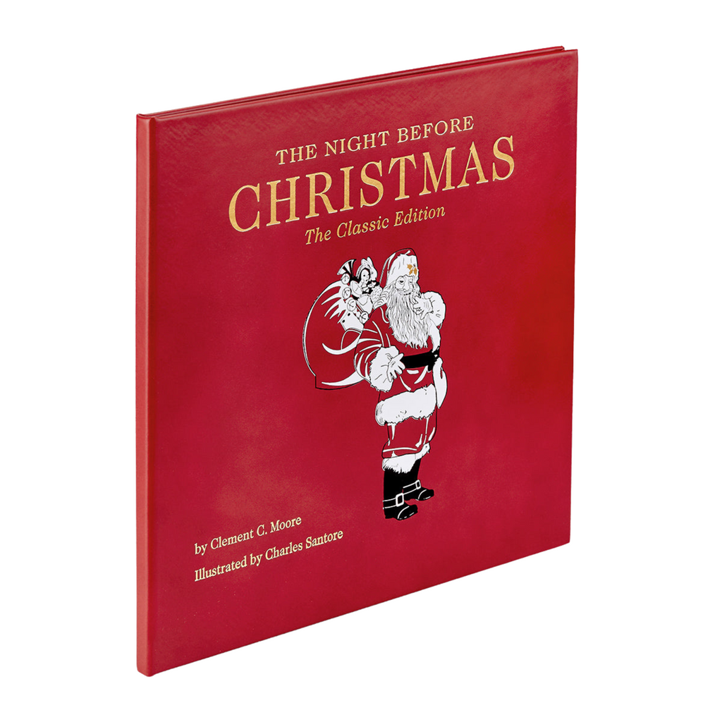 Personalize The Night Before Christmas Red Bonded Leather Book - The Well Appointed House