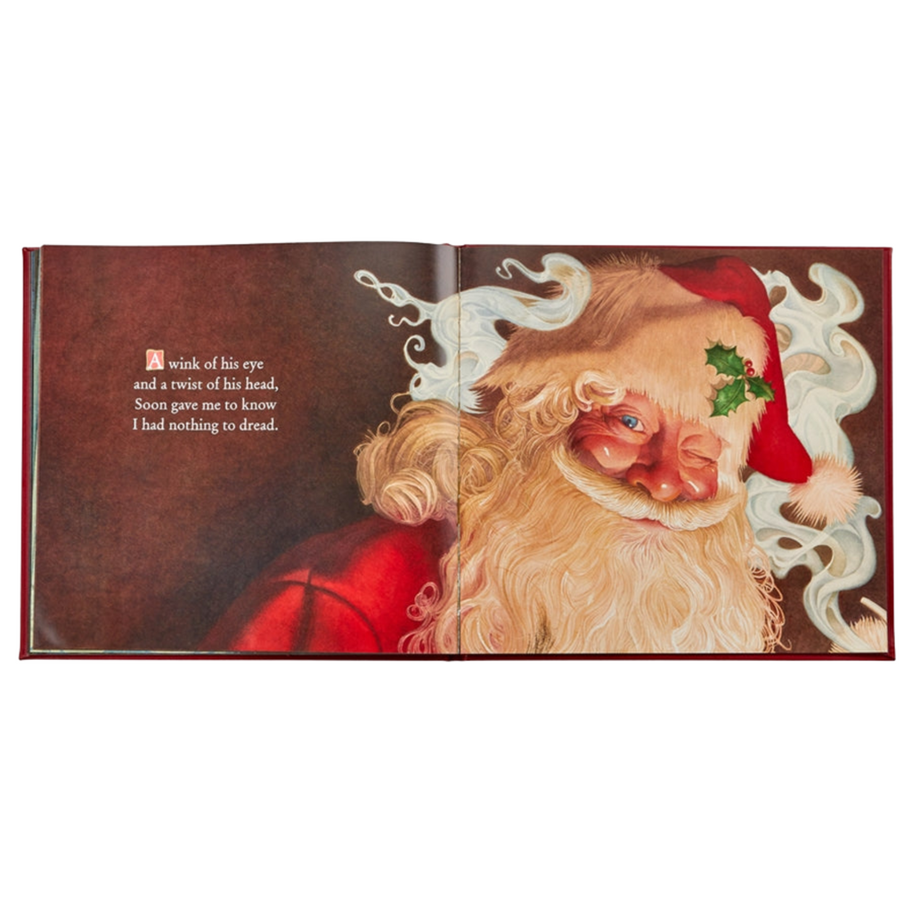 Personalize The Night Before Christmas Red Bonded Leather Book - The Well Appointed House