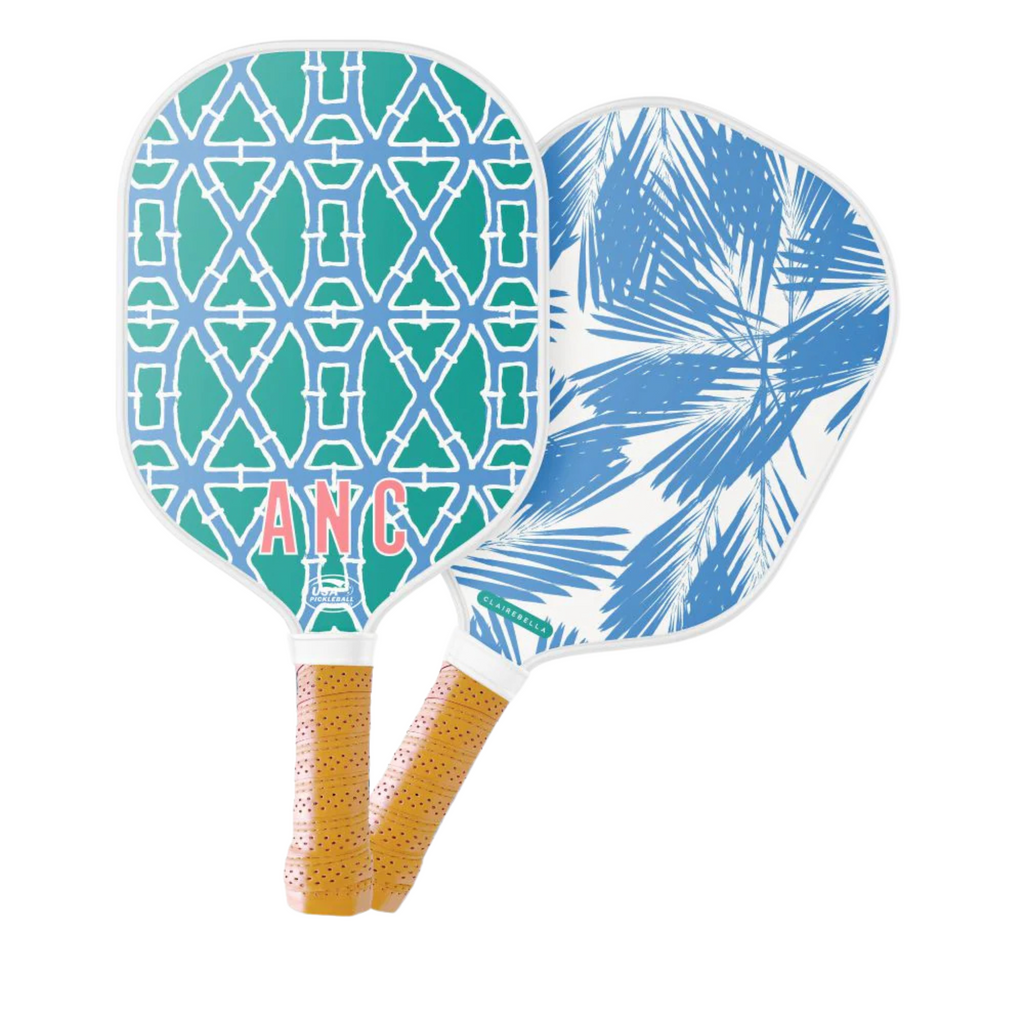 Monogrammed Pickleball Paddle in Bamboo Green - The Well Appointed House