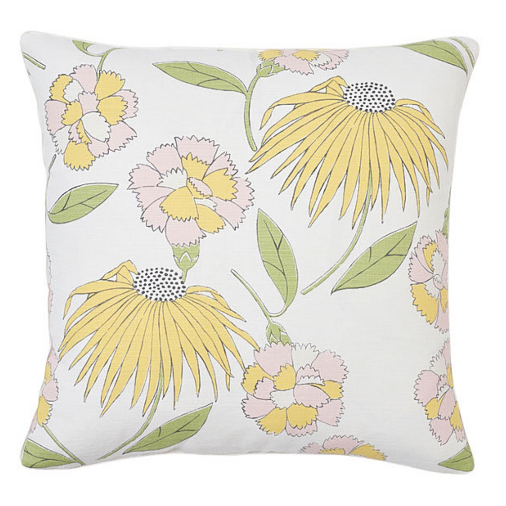 Pink Lemonade Floral Bouquet 18" Throw Pillow - The Well Appointed House