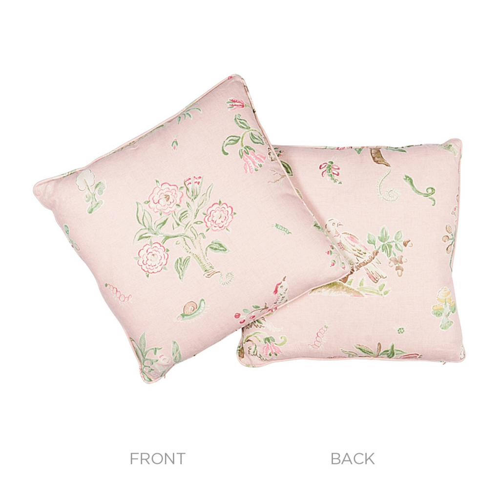 Pink Magical Menagerie Flight of Fancy 20" Linen Pillow - The Well Appointed House