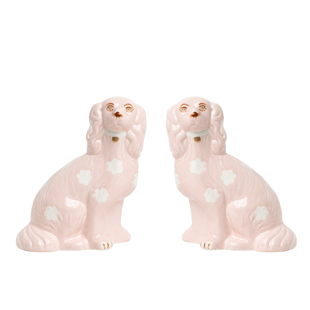 Pink Staffordshire Dogs - The Well Appointed House