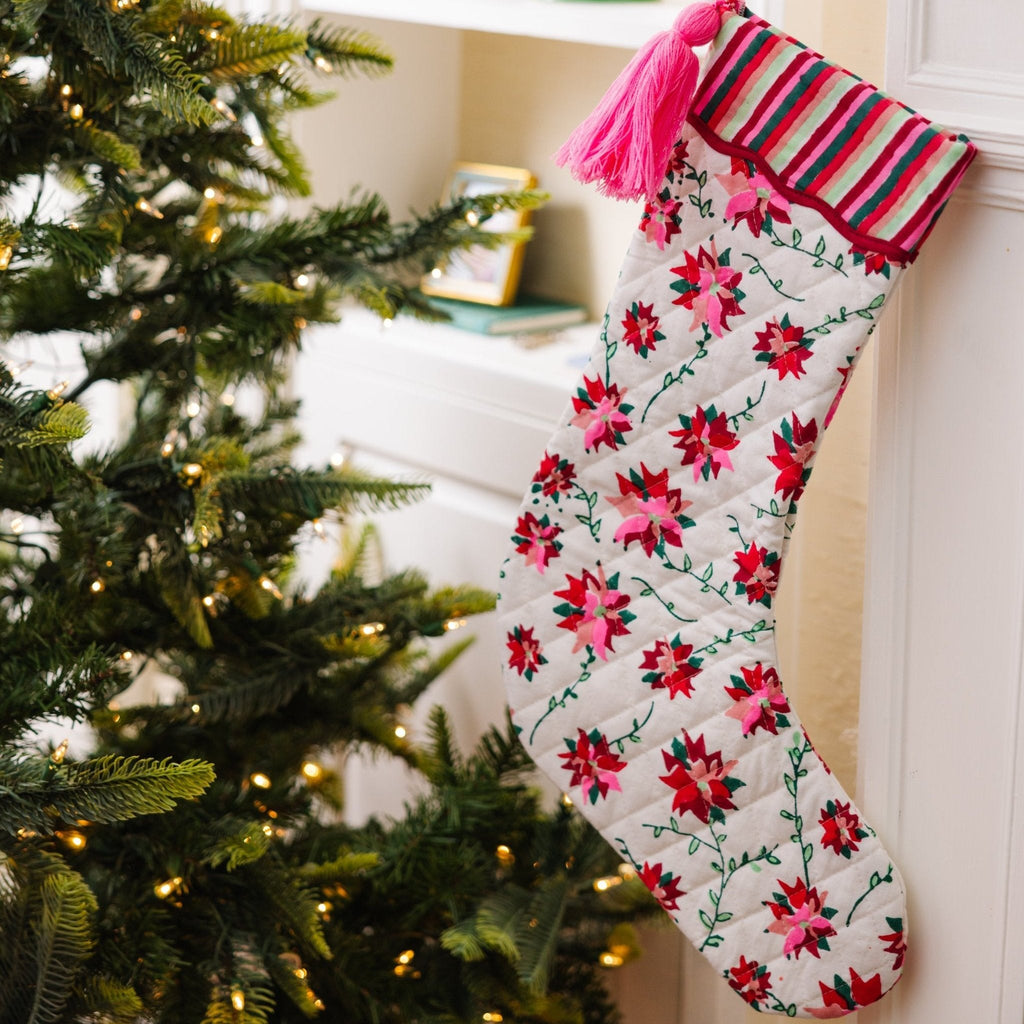 Poinsettia Stocking - The Well Appointed House 