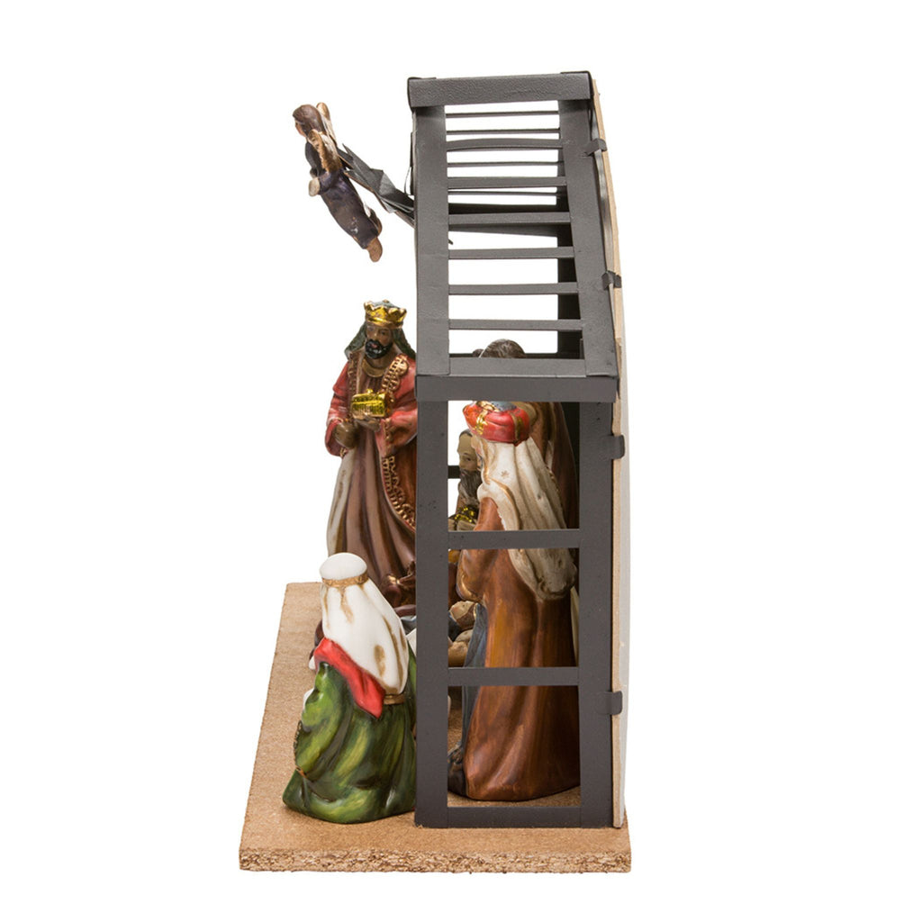 Porcelain Nativity Set With Stable, 10-Piece Set-The Well Appointed House