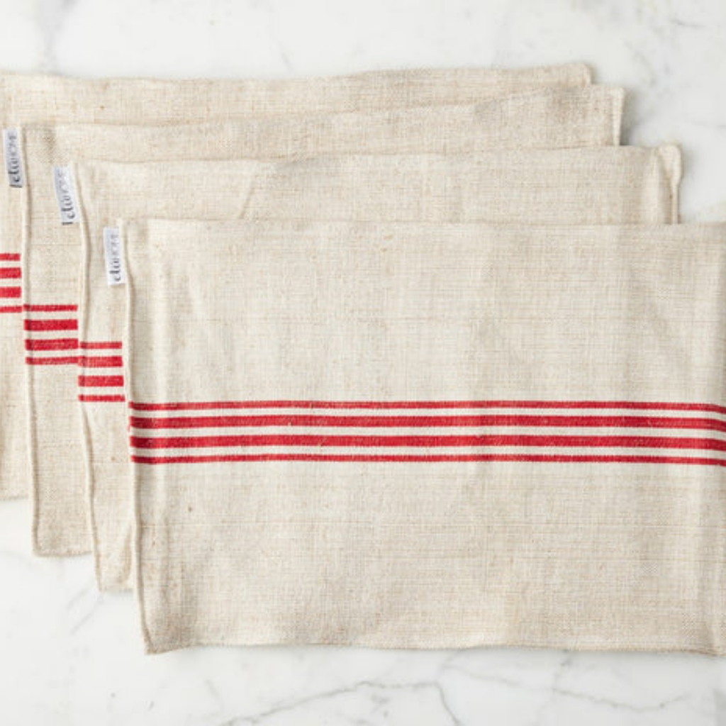 Set of 4 Striped Placemats - The Well Appointed House