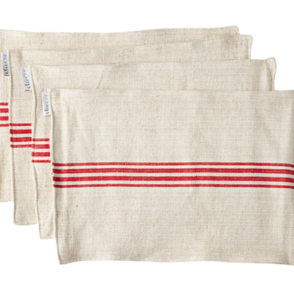 Set of 4 Striped Placemats - The Well Appointed House