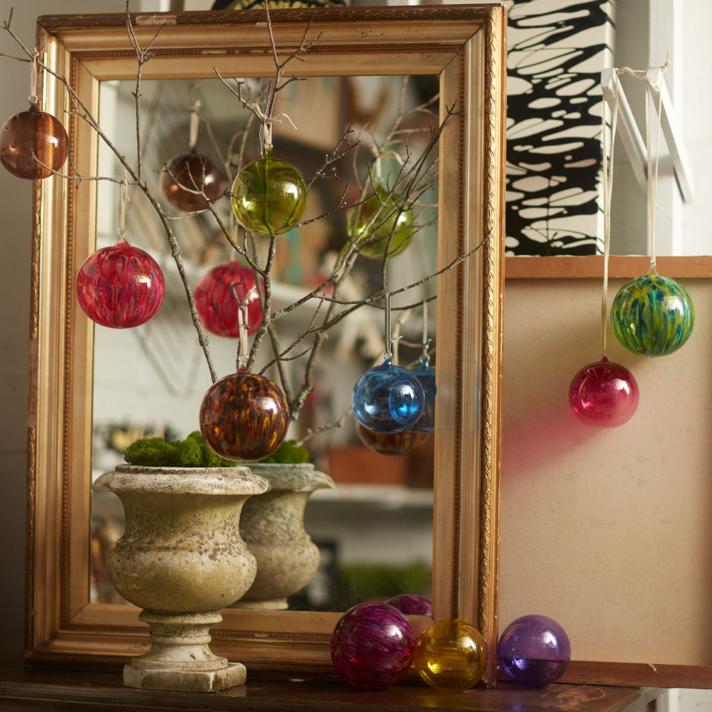 Red Feather Paint Large Glass Balls - The Well Appointed House