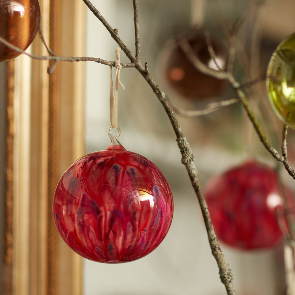 Red Feather Paint Large Glass Balls - The Well Appointed House