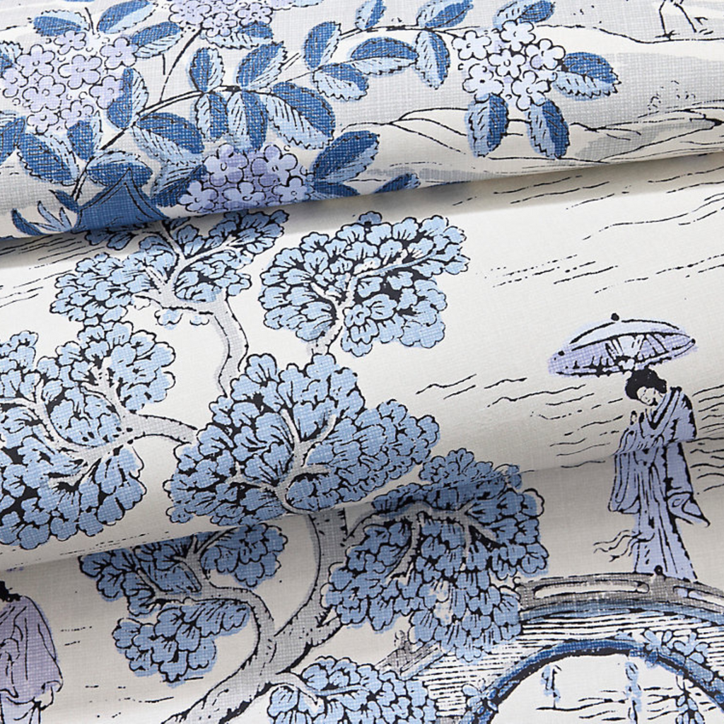 Satomi Wallpaper in Evening Blue - the well appointed house