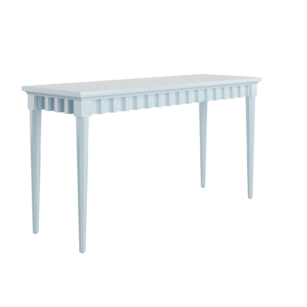 Custom Painted Scalloped Console Table - Well Appointed House