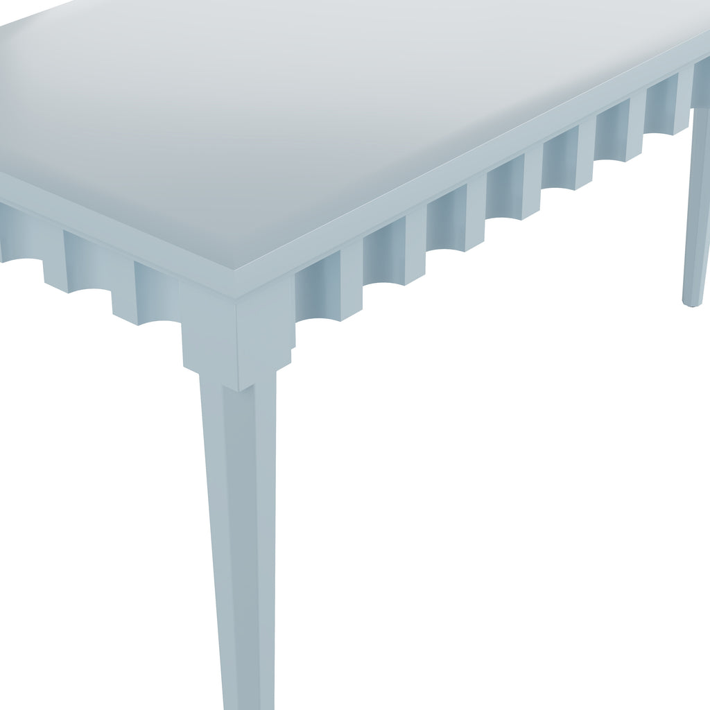 Custom Painted Scalloped Console Table - Well Appointed House